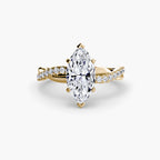 The Emerald Twist Pavé Ring