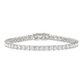 Basket 4 Prong Tennis Bracelet - 14K White Gold
