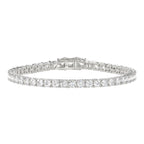Basket 4 Prong Tennis Bracelet - 14K White Gold