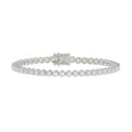 Microfusion Prong Set Tennis Bracelet - 14K White Gold