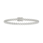 Microfusion Prong Set Tennis Bracelet - 14K White Gold