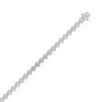 Microfusion Prong Set Tennis Bracelet - 14K White Gold