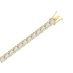 Basket 4 Prong Tennis Bracelet - 14K Yellow Gold