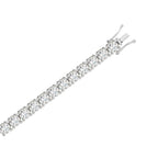 Basket 4 Prong Tennis Bracelet - 14K White Gold