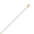 Basket 4 Prong Tennis Bracelet - 14K Yellow Gold