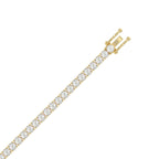 Basket 4 Prong Tennis Bracelet - 14K Yellow Gold