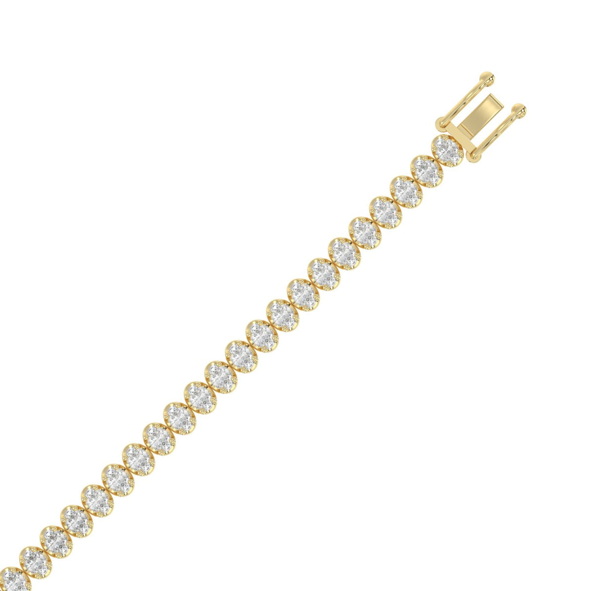 10K Yellow Gold, flat view