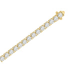 Basket 4 Prong Tennis Bracelet - 14K Yellow Gold