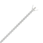 Microfusion Prong Set Tennis Bracelet - 14K White Gold