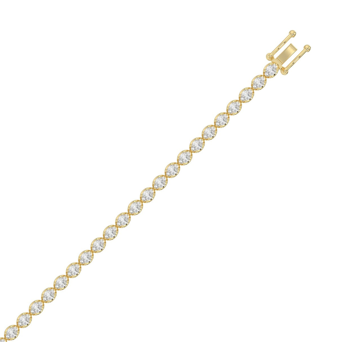 10K Yellow Gold, flat view