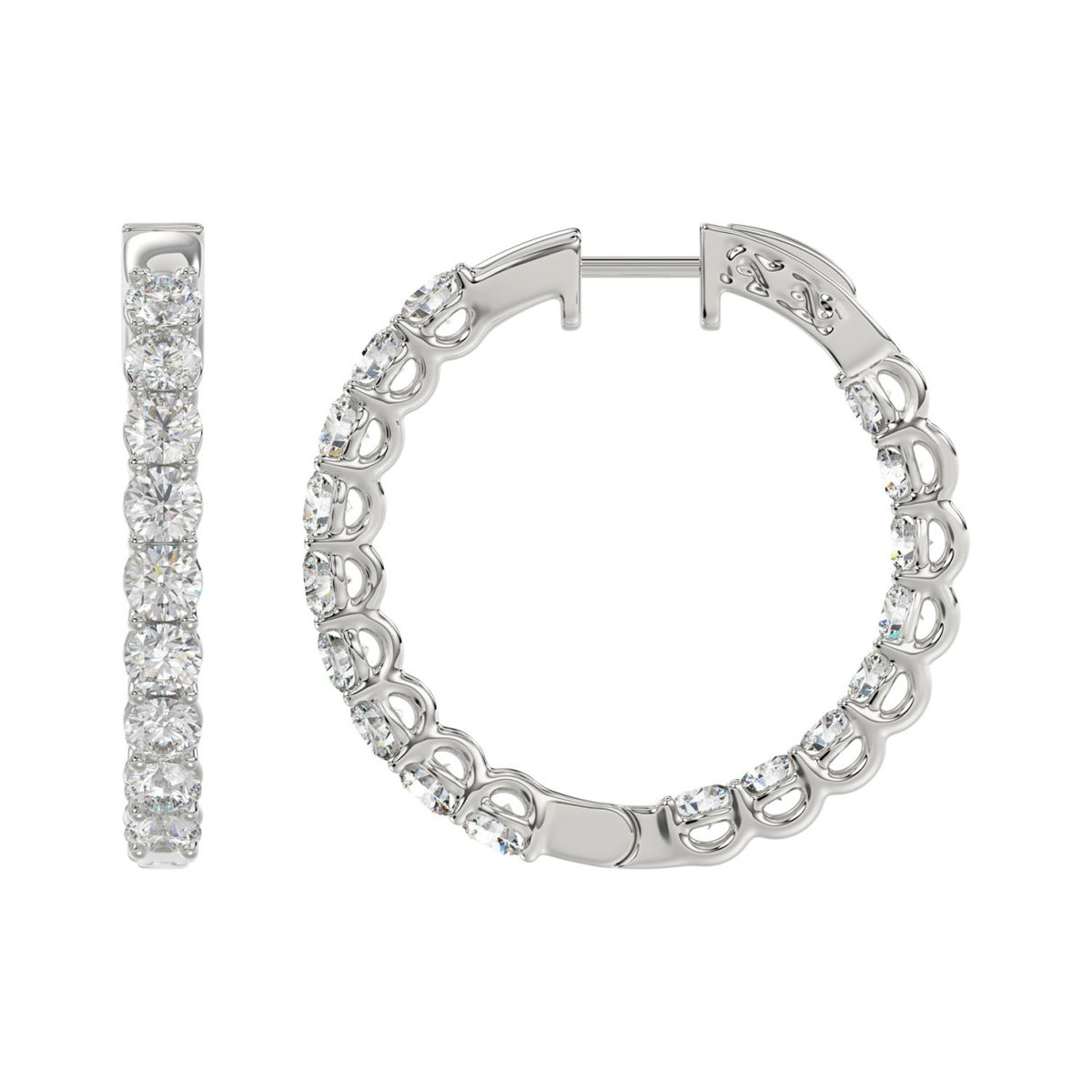 10K White Gold, flat view