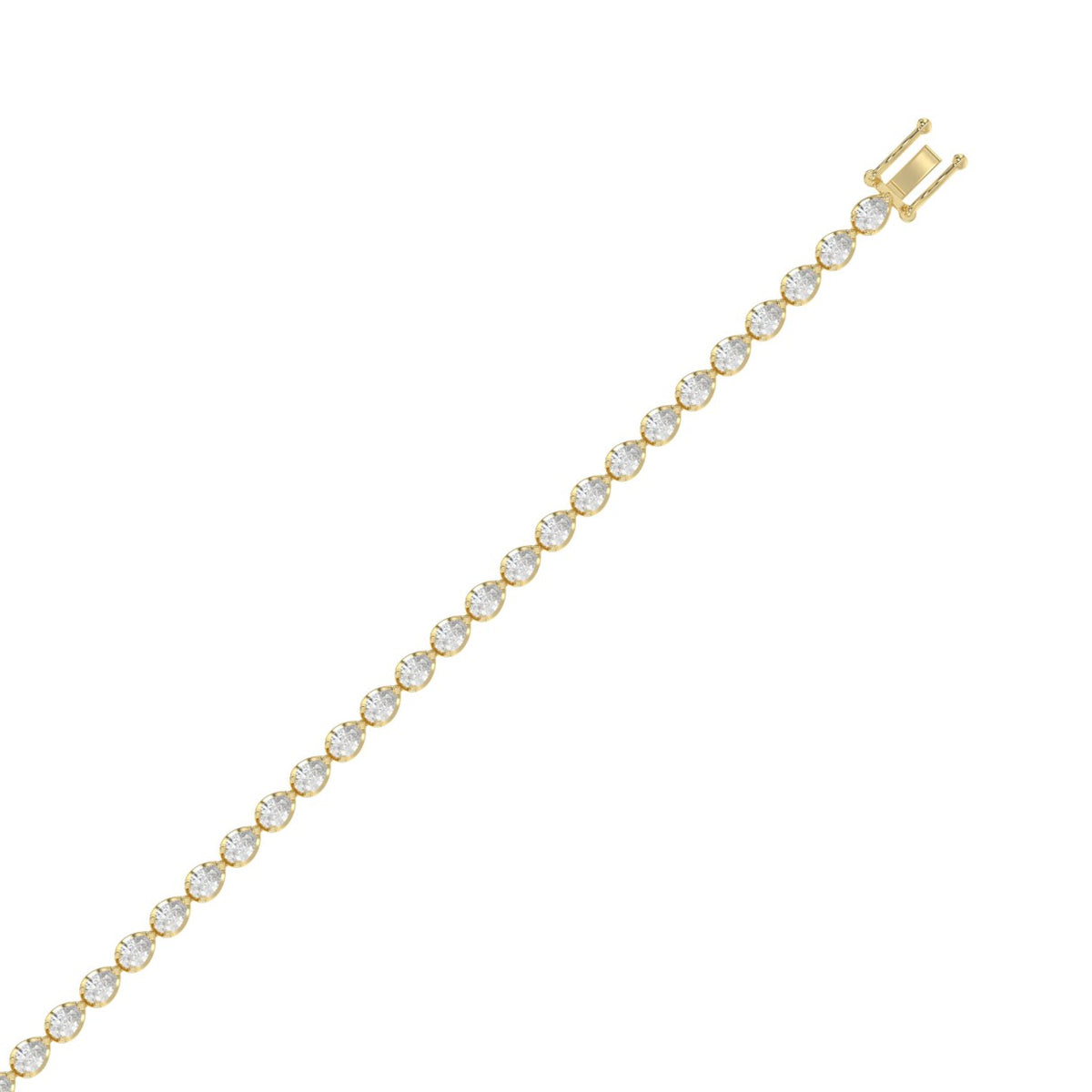 10K Yellow Gold, flat view