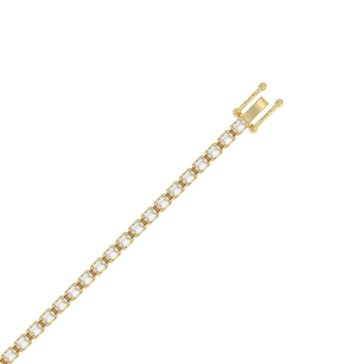 10K Yellow Gold, flat view