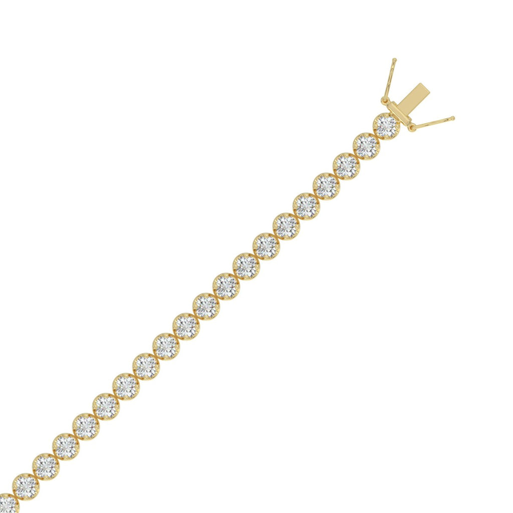 Microfusion Prong Set Tennis Bracelet - 14K Yellow Gold